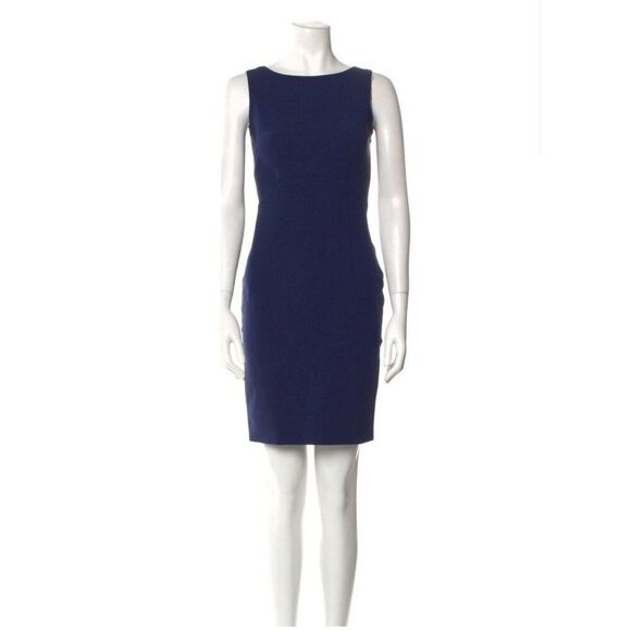 Prada Authentic Vintage 2011 Solid Navy Blue Tank Bodycon Mini Dress Xs - Picture 1 of 6